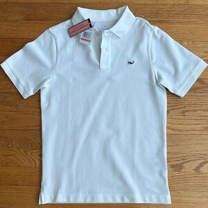 NWT vineyard vines White Polo Shirt Boys size S (8-10)
